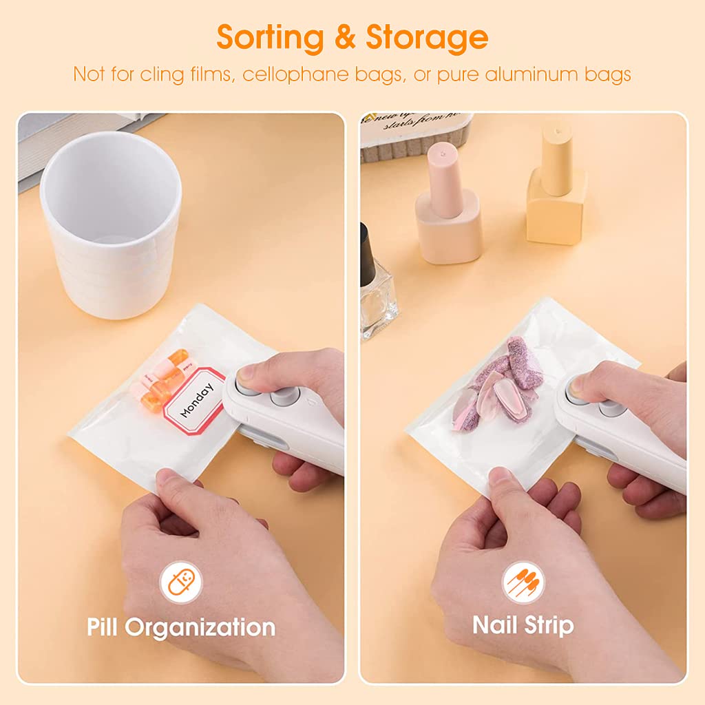 SkyShopy 00mAh Sealer for Plastic Bags, USB Bag Sealer, 2 in 1 Hot Bond Sealer with Cutter, Magnetic Bag Sealer, Mini Bag Sealer Rechargeable Bag Sealer for Chips Snack Bag, Various Bag Food SkyShopy 00mAh Sealer for Plastic Bags, USB Bag Sealer, 2 in 1 Hot Bond Sealer with Cutter, Magnetic Bag Sealer, Mini Bag Sealer Rechargeable Bag Sealer for Chips Snack Bag, Various Bag Food